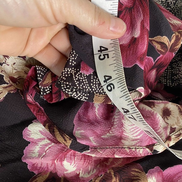 CDC Rampage Jr Sz 4 Fit & Flare Midi Dress Pink Floral Flutter Sleeve V Neck - Picture 10 of 11